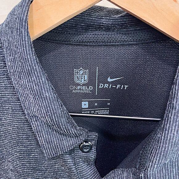 Pittsburgh Steelers Nike On Field Performance Polo Gray Dri Fit NFL Mens Medium - Picture 7 of 8